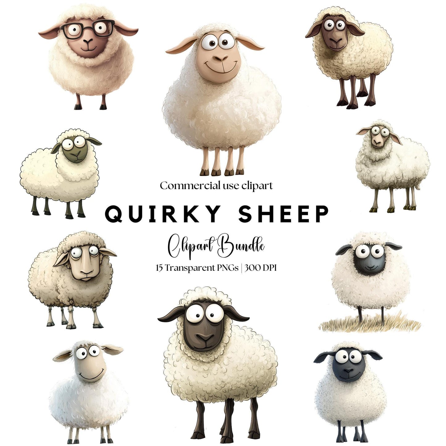 Quirky Sheep Clipart