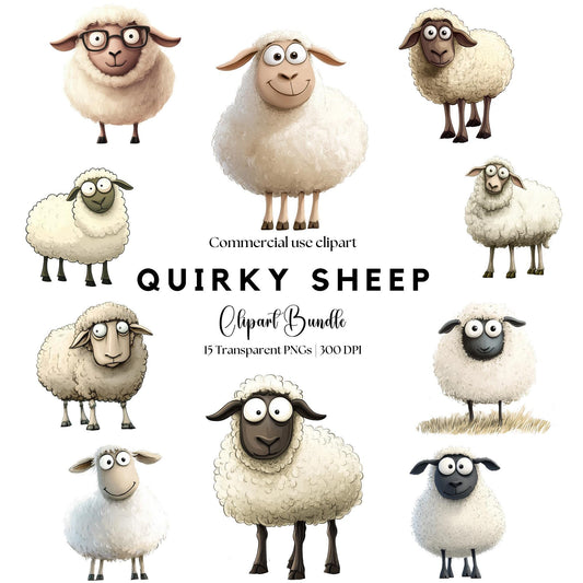 Quirky Sheep Clipart