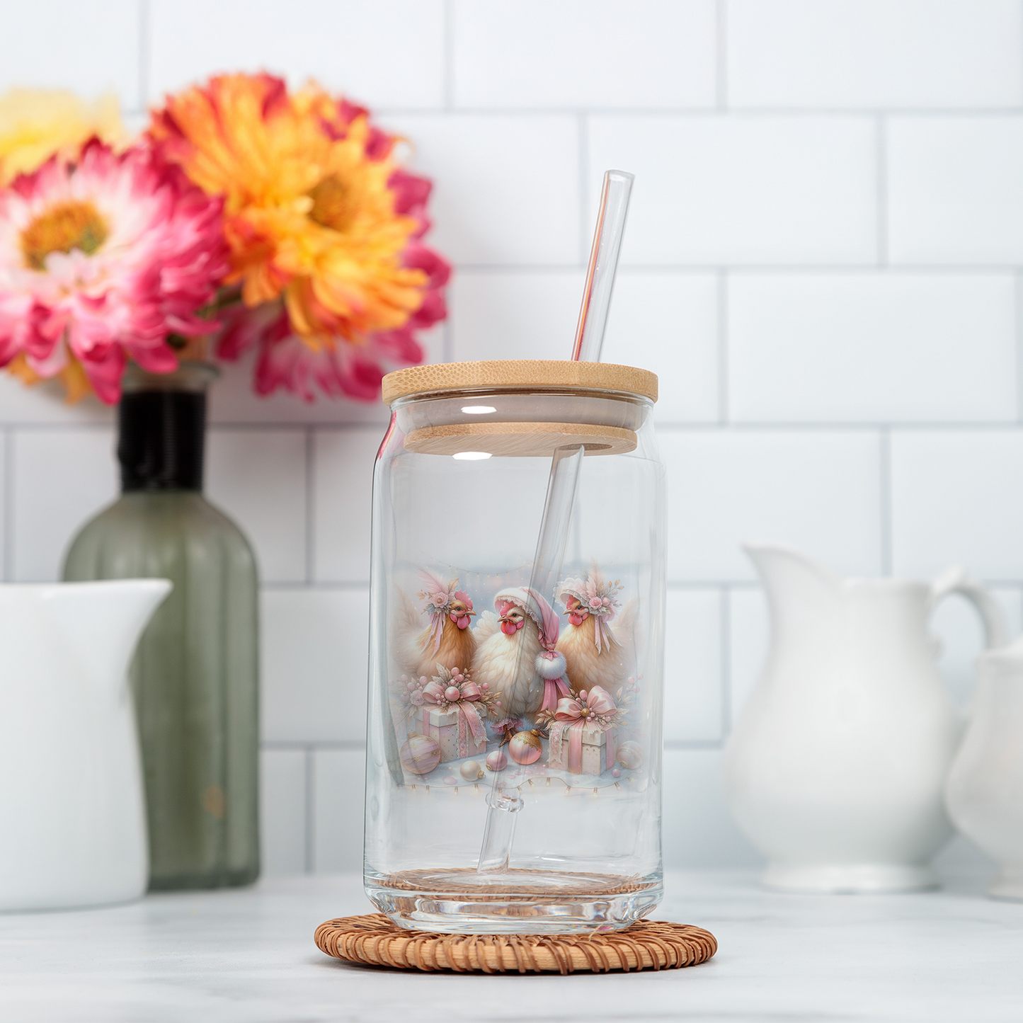 Chicken Christmas PNG | Coquette Holiday Sublimation Design