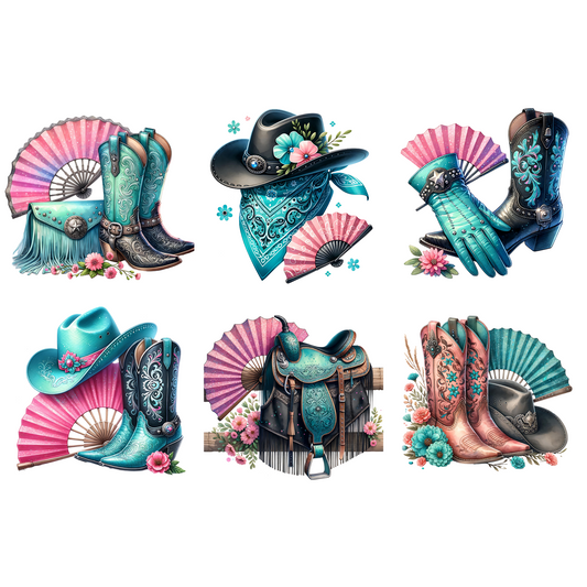Cowboy Hat and Boots Clipart | Western Party PNG