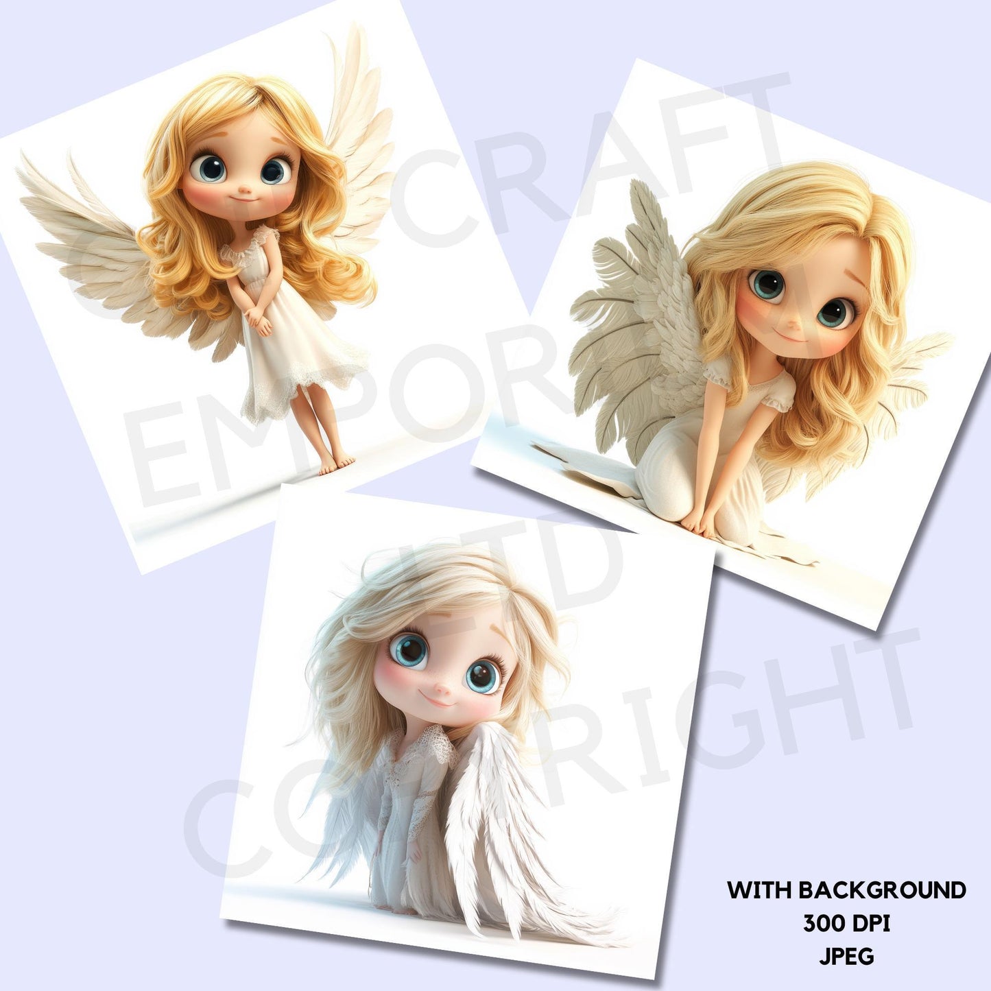15 Quirky Girl Angel Clipart