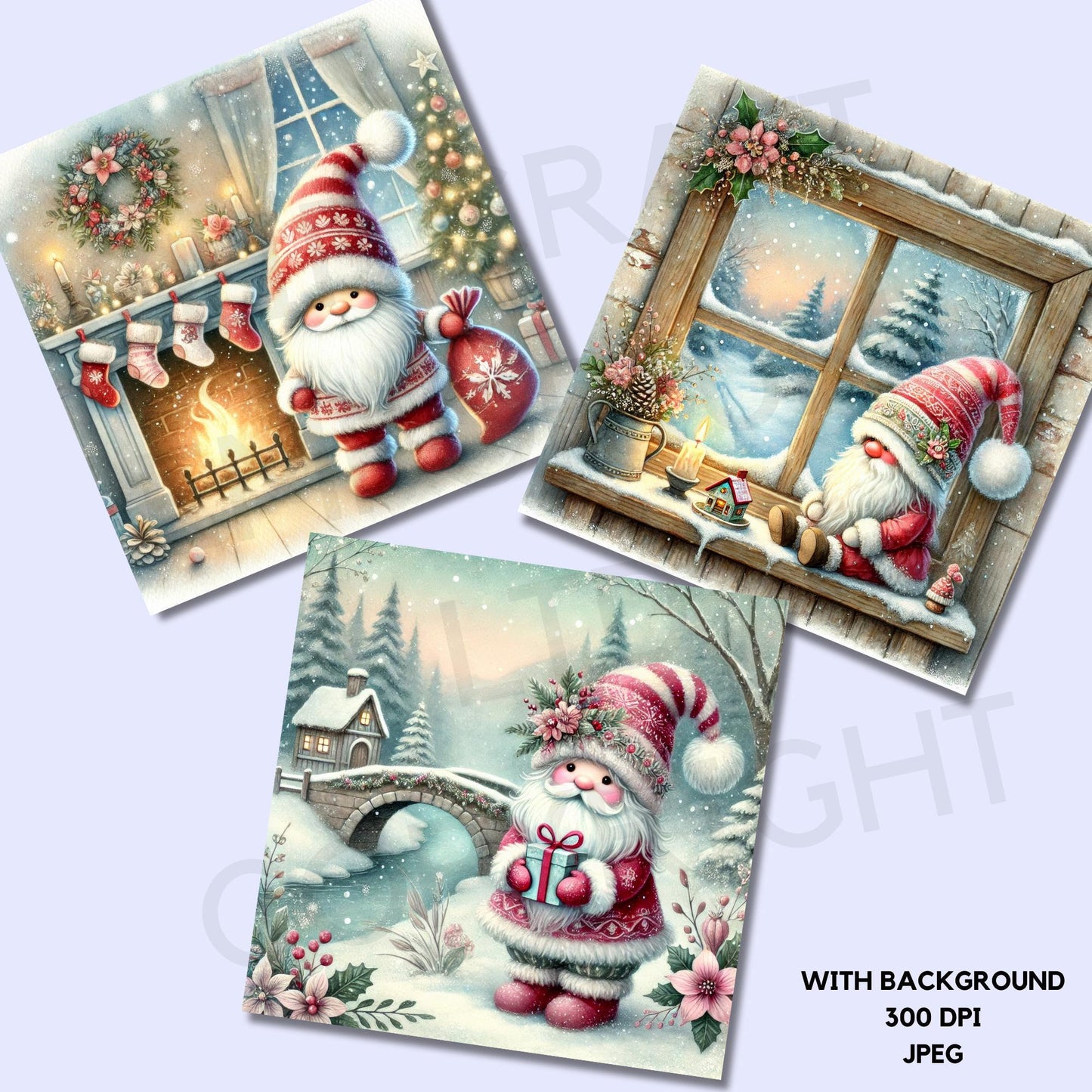 15 Christmas Gnome Clipart