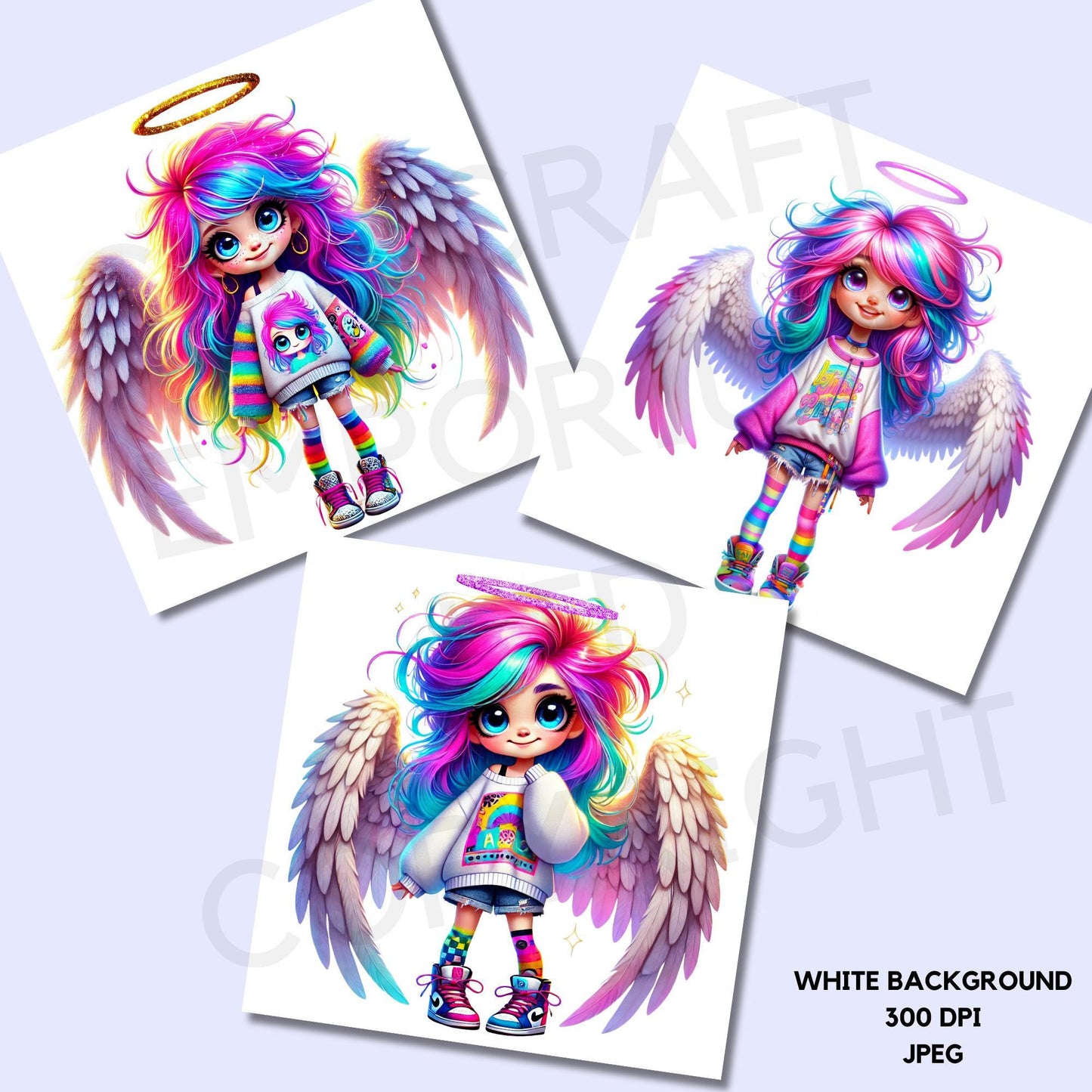 15 Quirky Girl Angel Clipart
