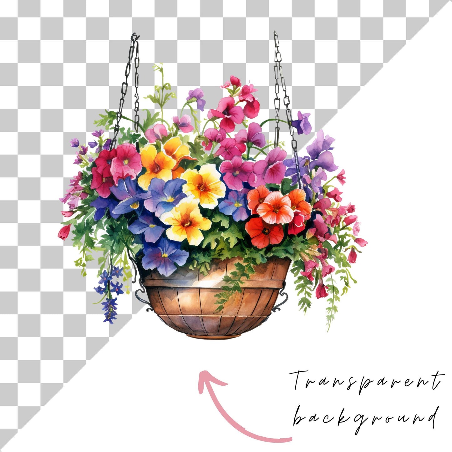 Hanging baskets clipart