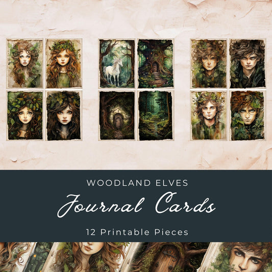 Woodland Elve Junk Journal Cards