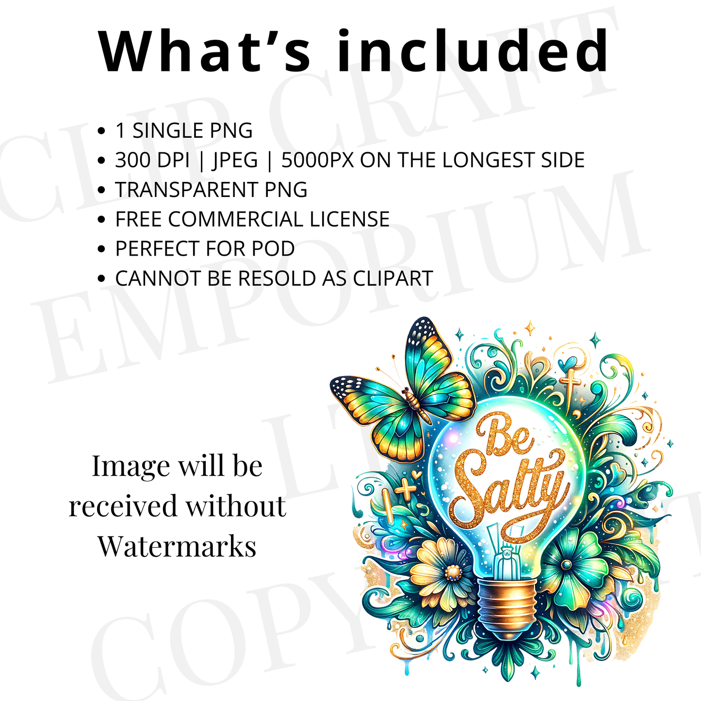 a poster with a light bulb and butterflies on it