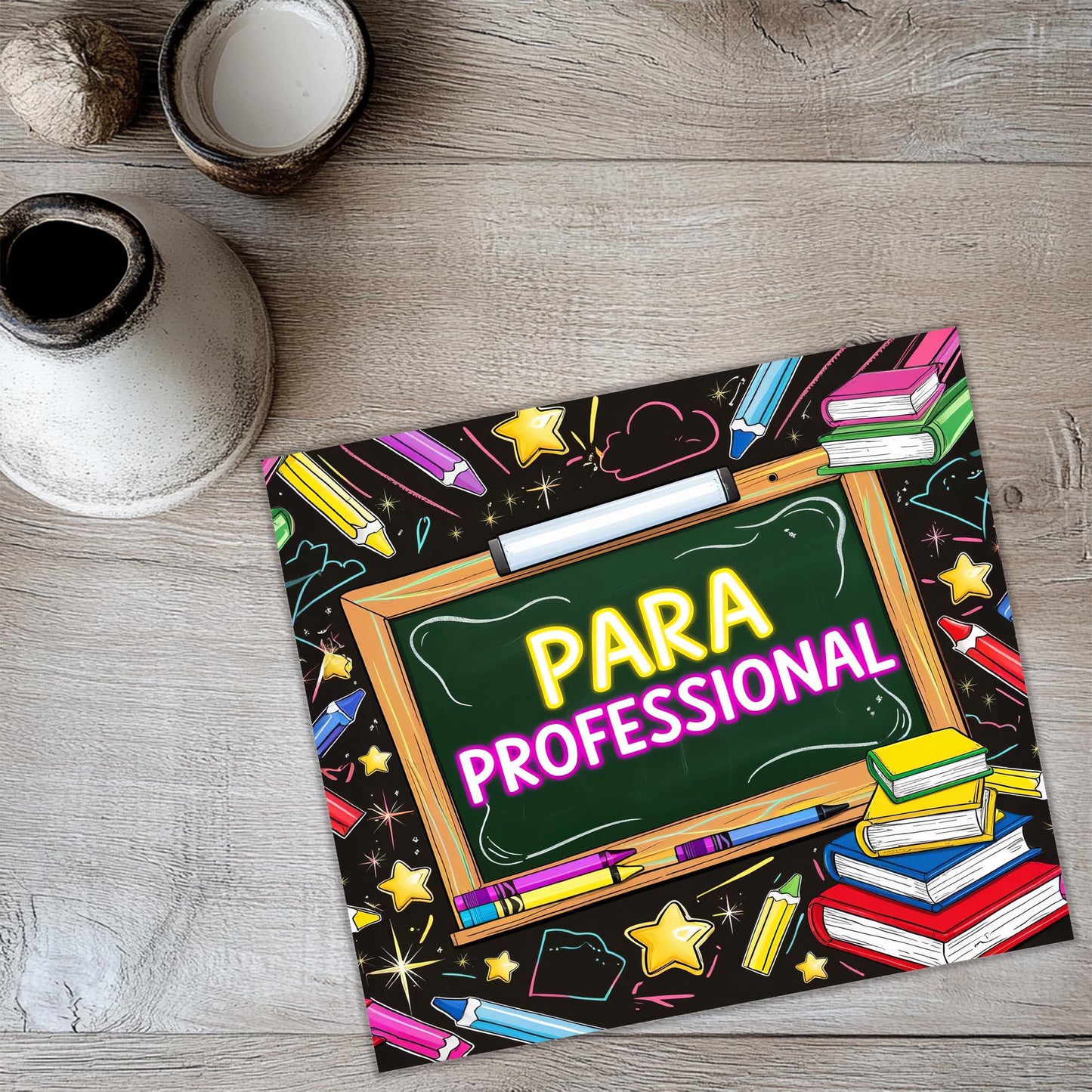 a blackboard with the words para professional written on it