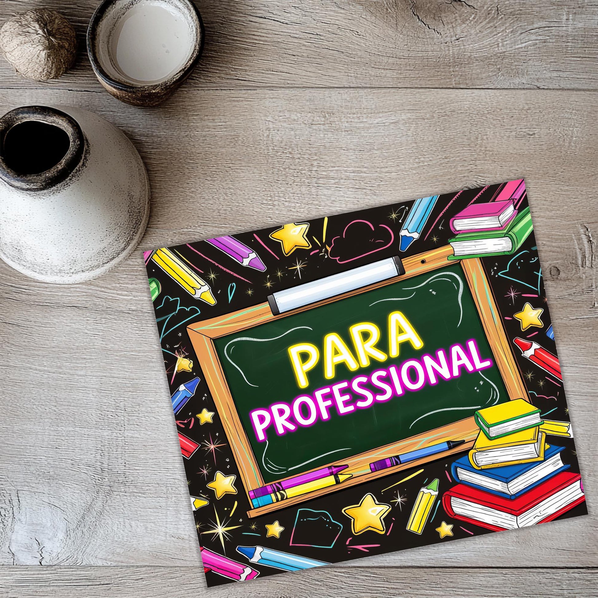 a blackboard with the words para professional written on it