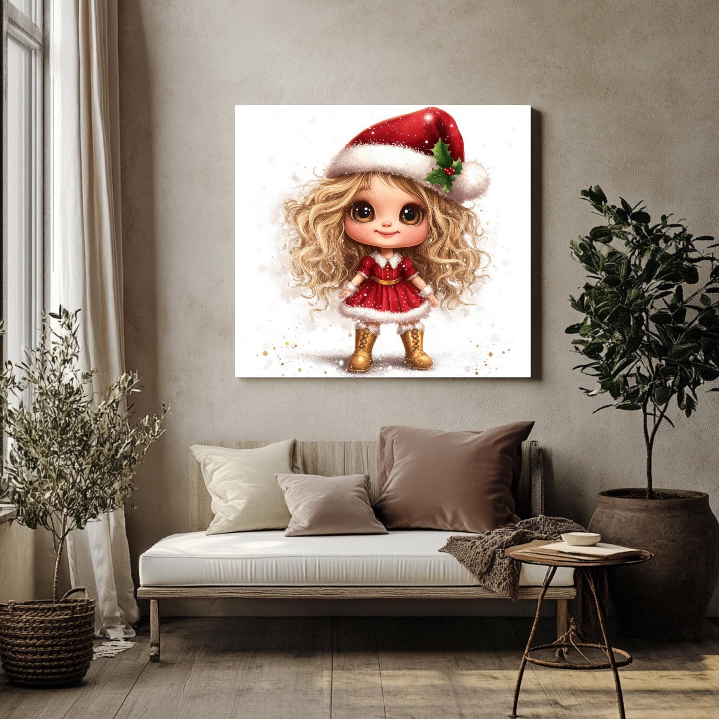 15 Quirky Girl Christmas Clipart
