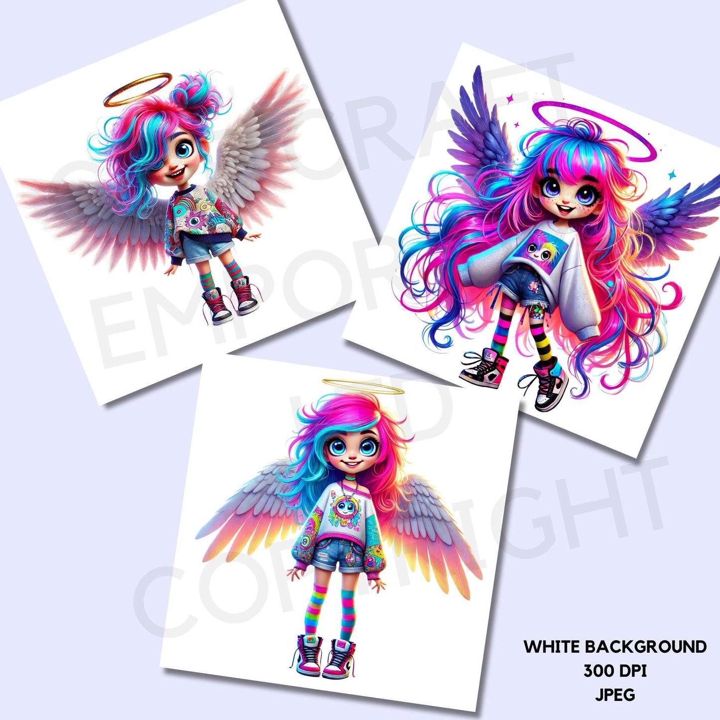 15 Quirky Girl Angel Clipart