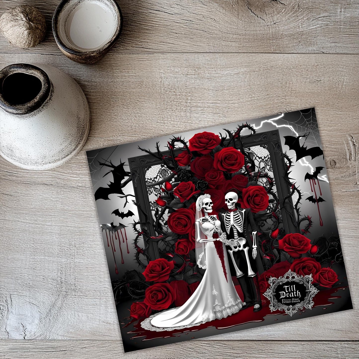 a picture of a couple on their wedding day