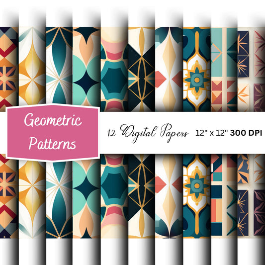 Geometric Pattern Seamless Pattern Digital Papers