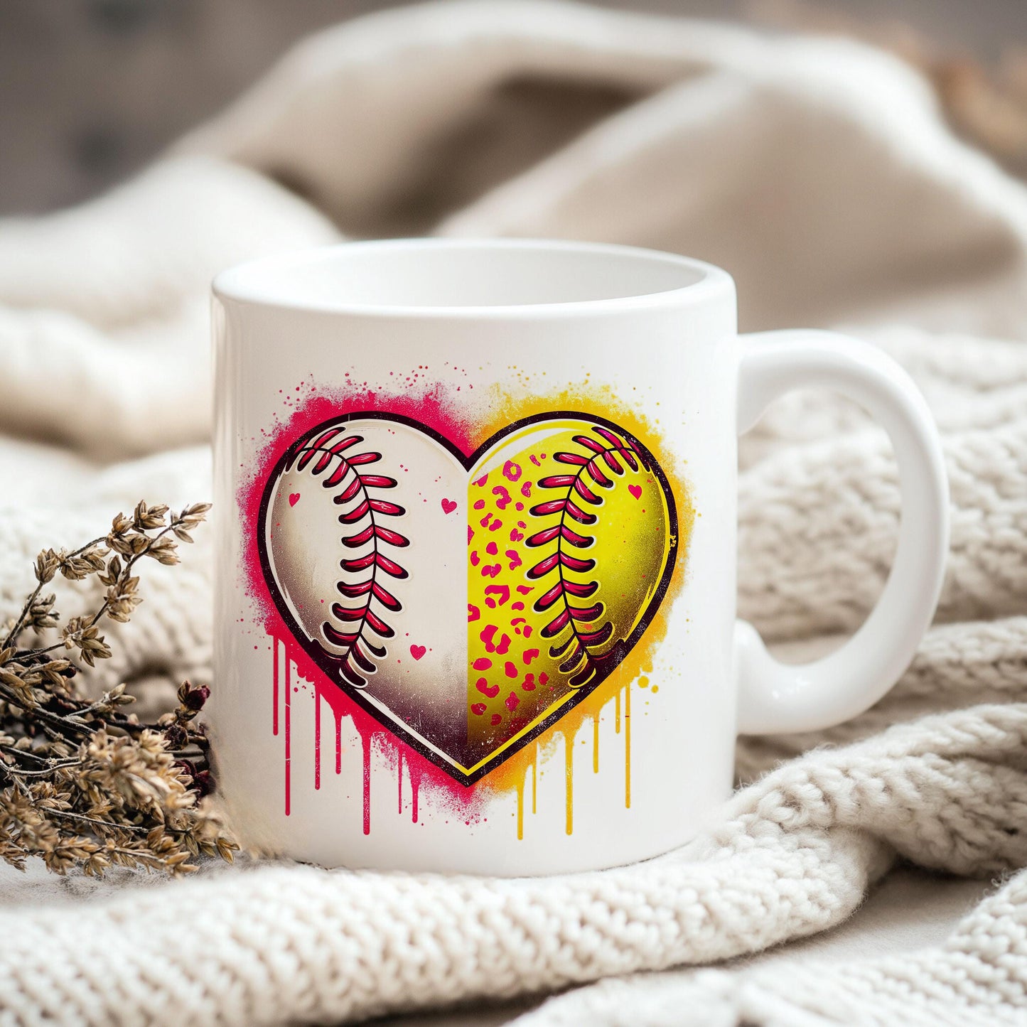 Distressed Split Baseball PNG