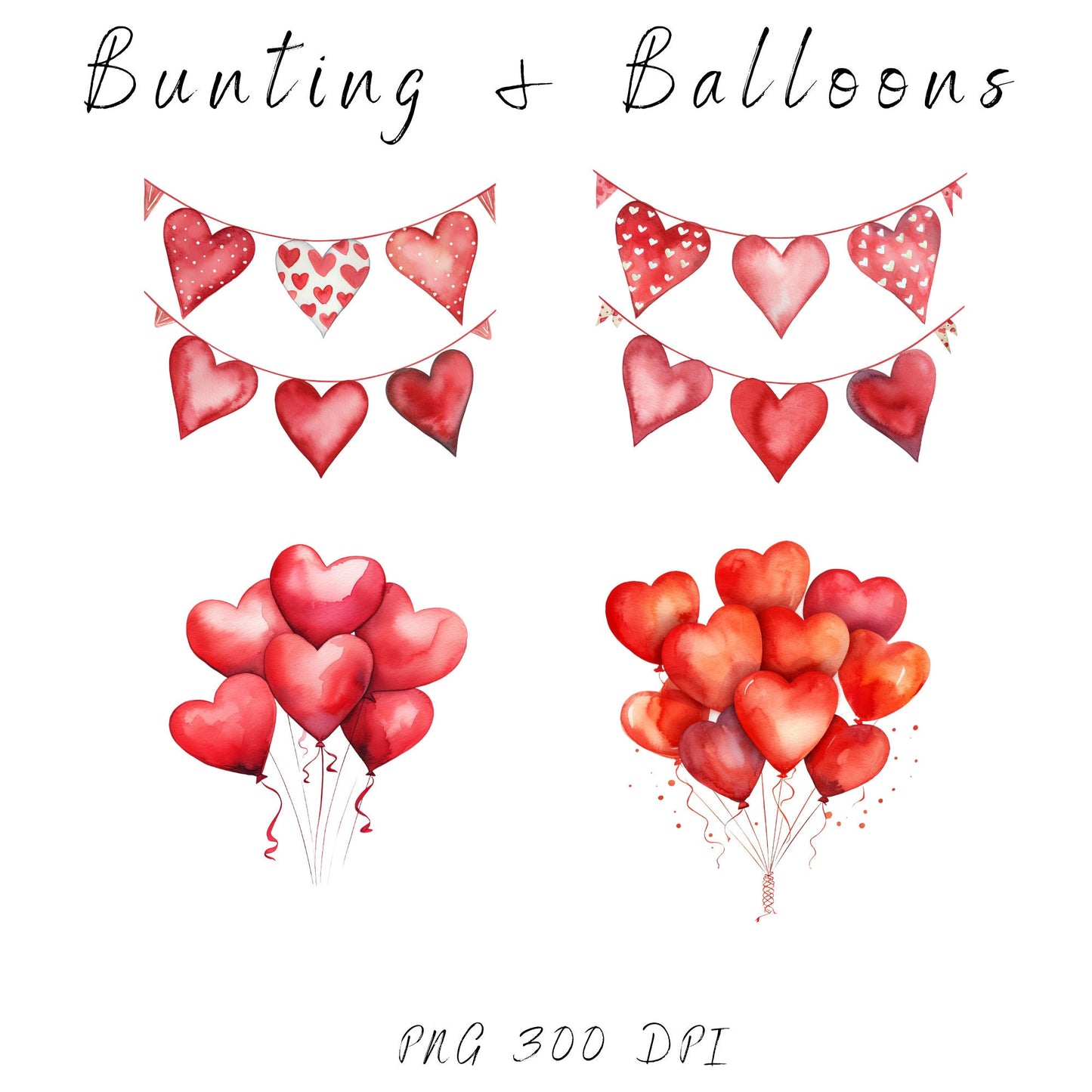 Valentines Woodland Animal Clipart