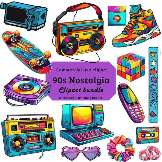 90s Nostalgia Clipart
