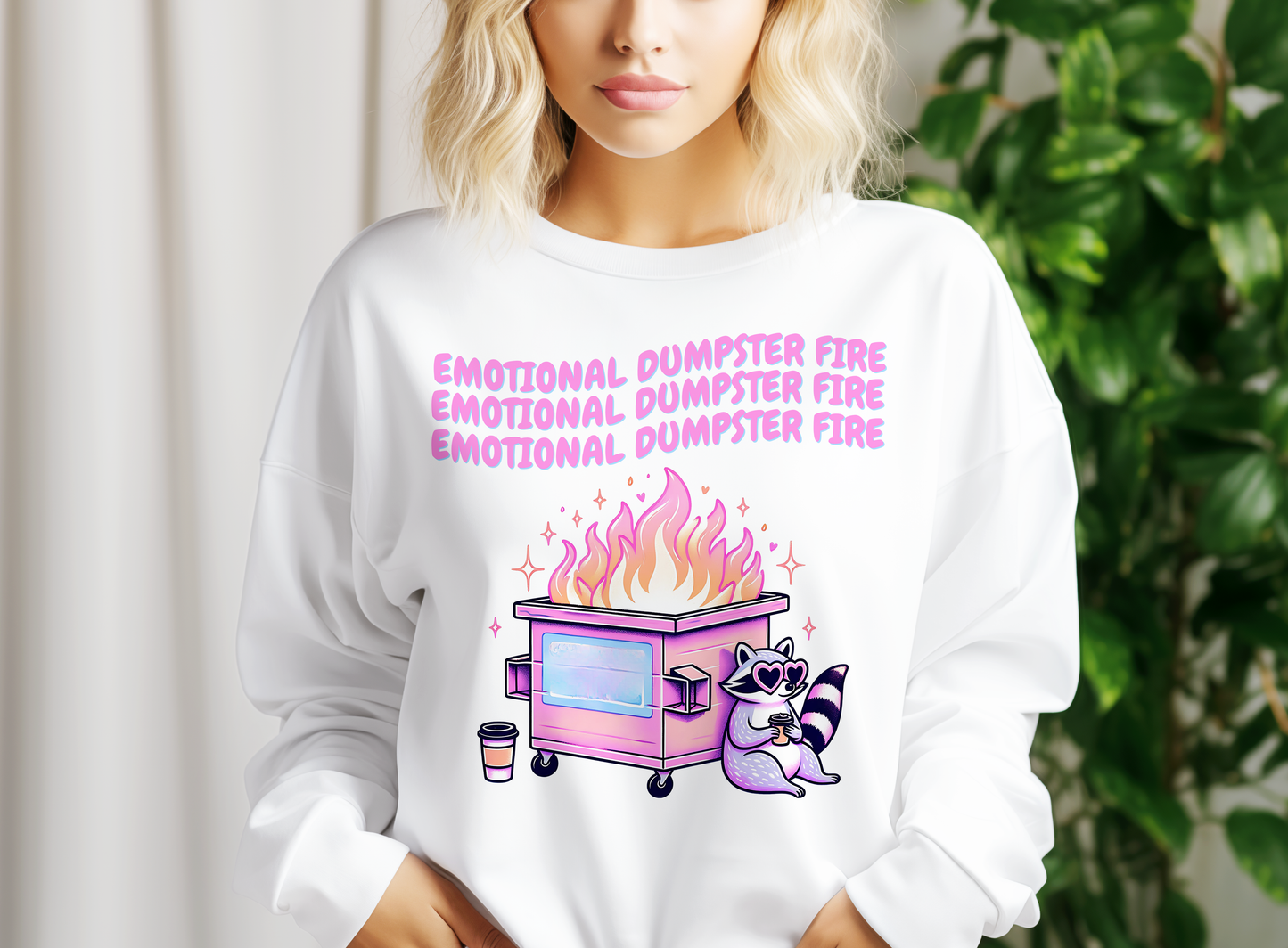 PNG de incendio emocional en un basurero: diseño de sublimación de camiseta con esqueleto divertido sobre salud mental