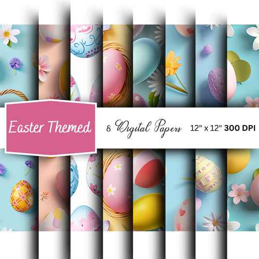 Realistic Easter Digital papers