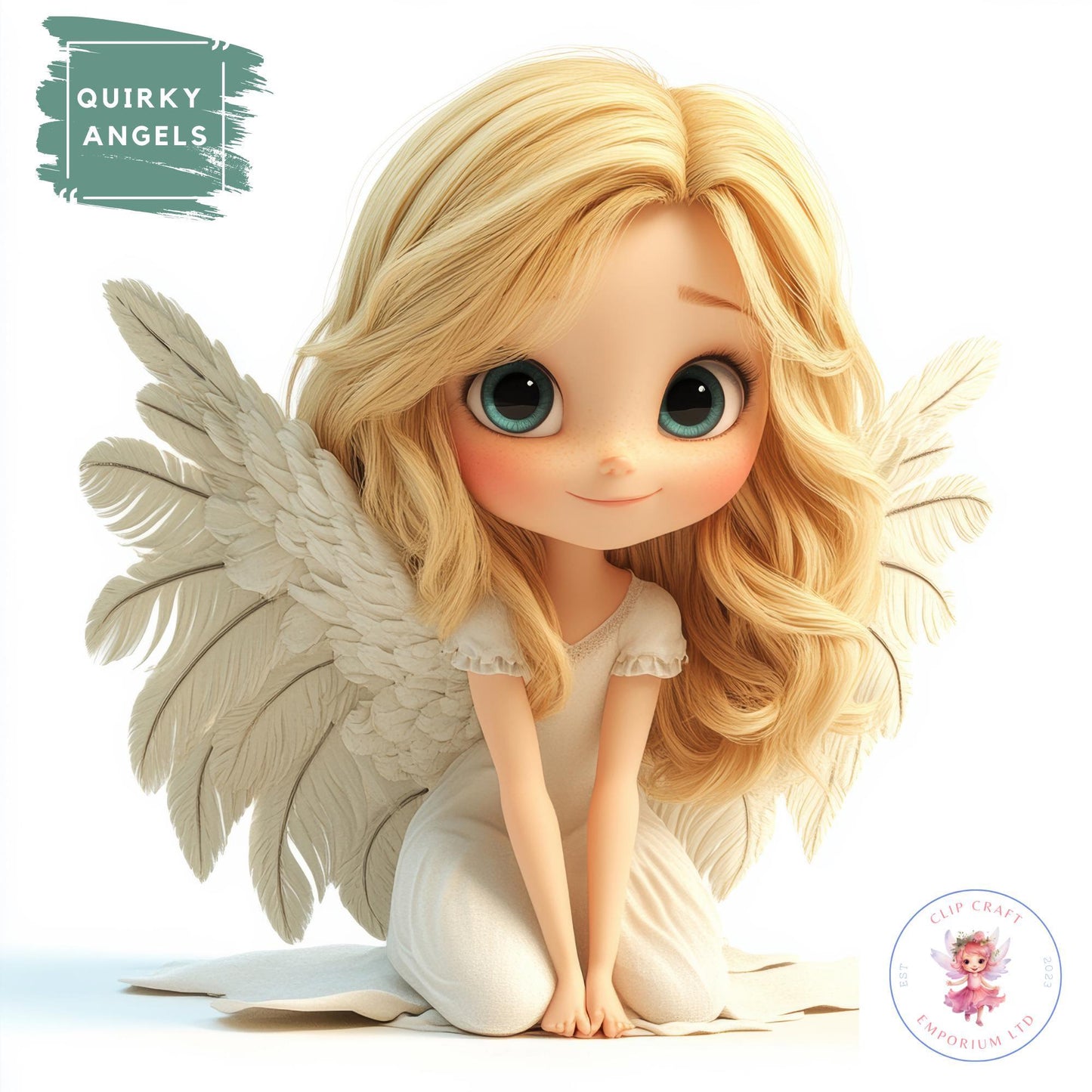 15 Quirky Girl Angel Clipart