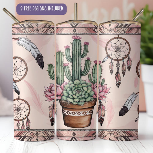a couple of cups with a cactus in it