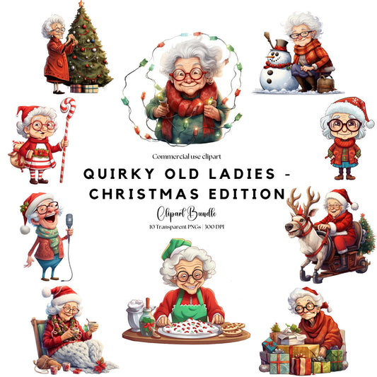 Quirky Old Ladies Clipart