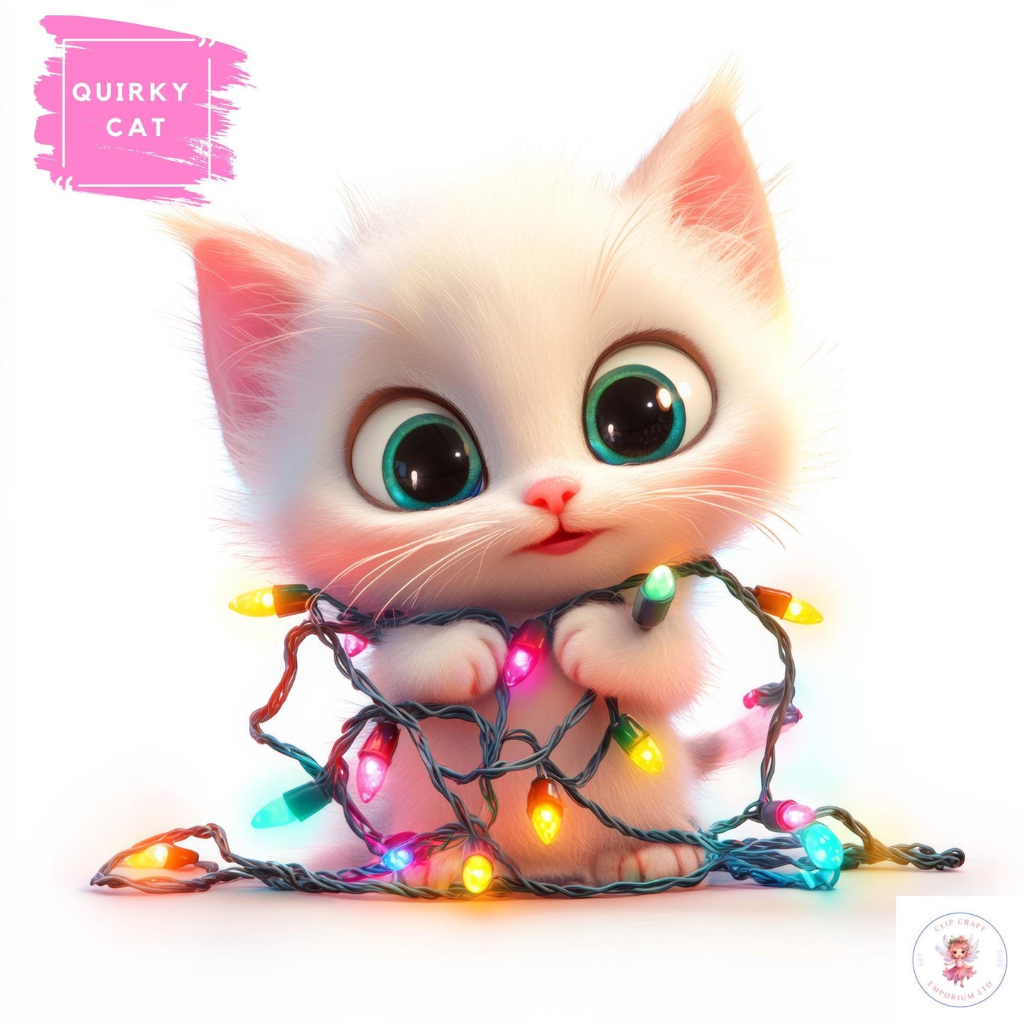 15 Quirky Christmas Cat Clipart
