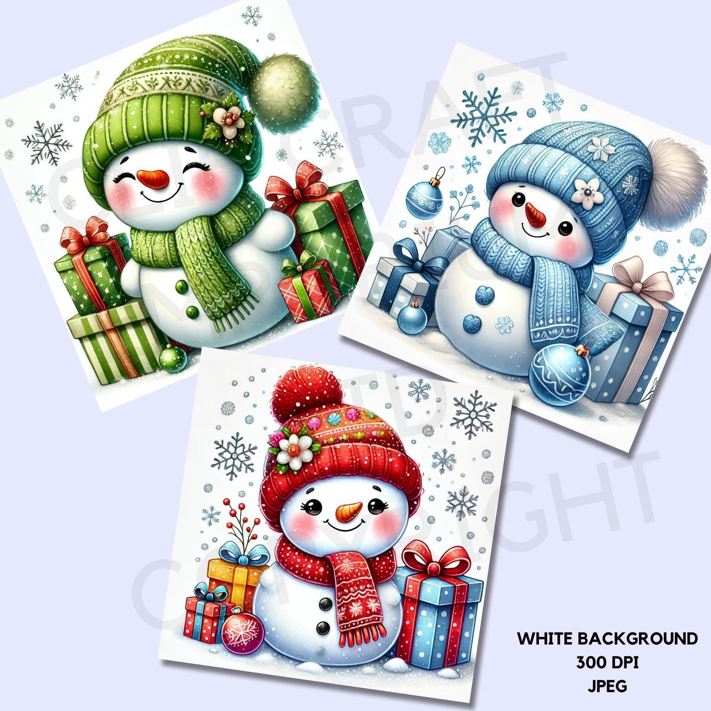 15 Cute Snowman Clipart