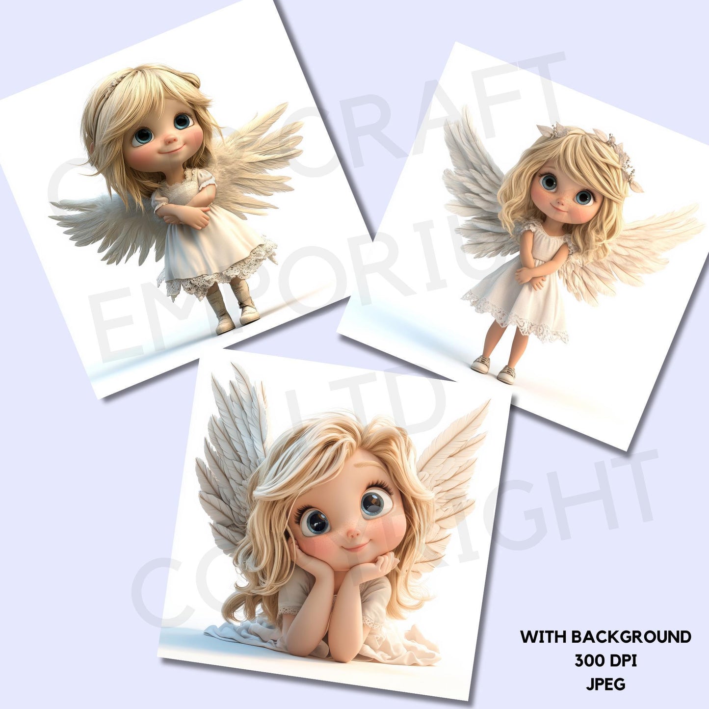 15 Quirky Girl Angel Clipart