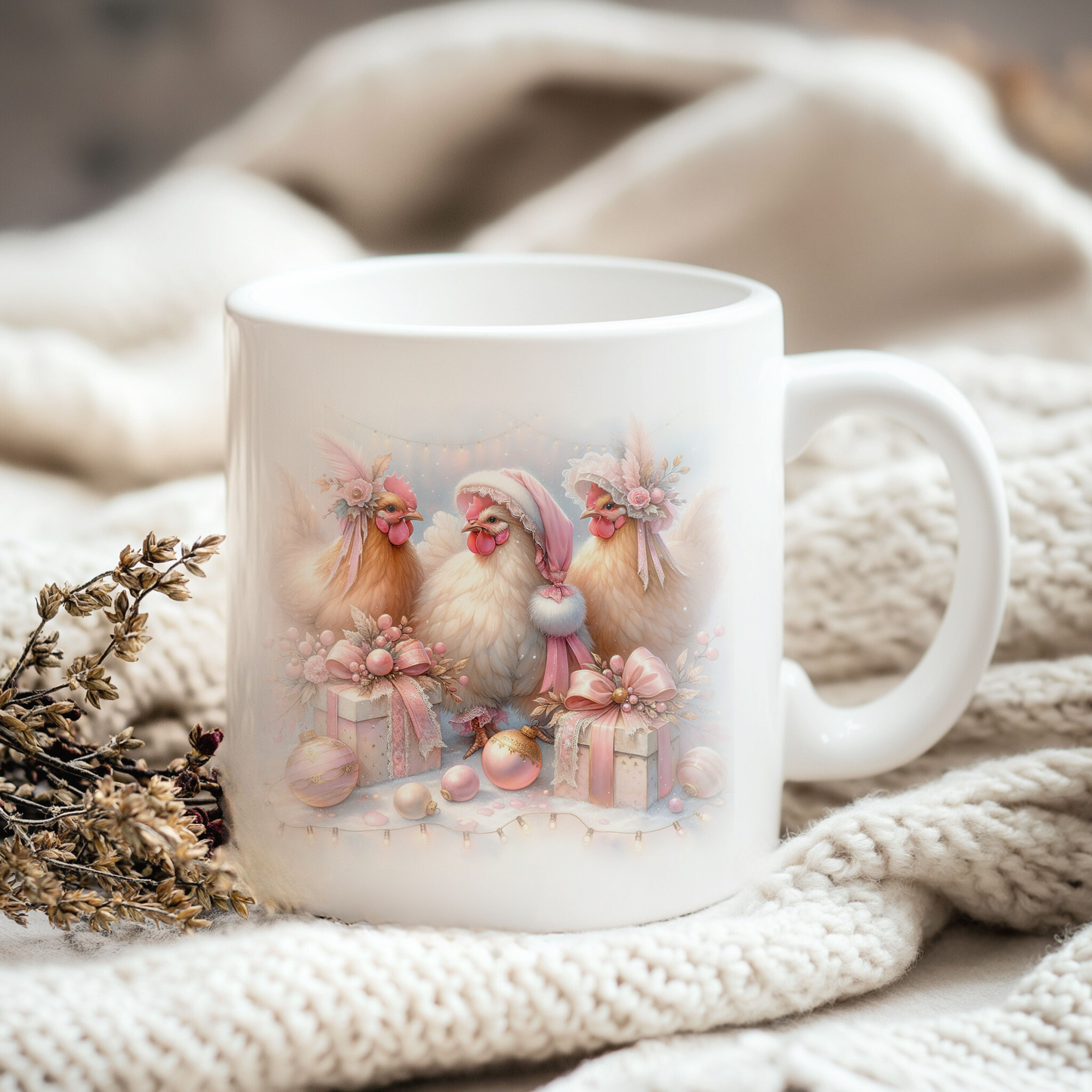 Chicken Christmas PNG | Coquette Holiday Sublimation Design