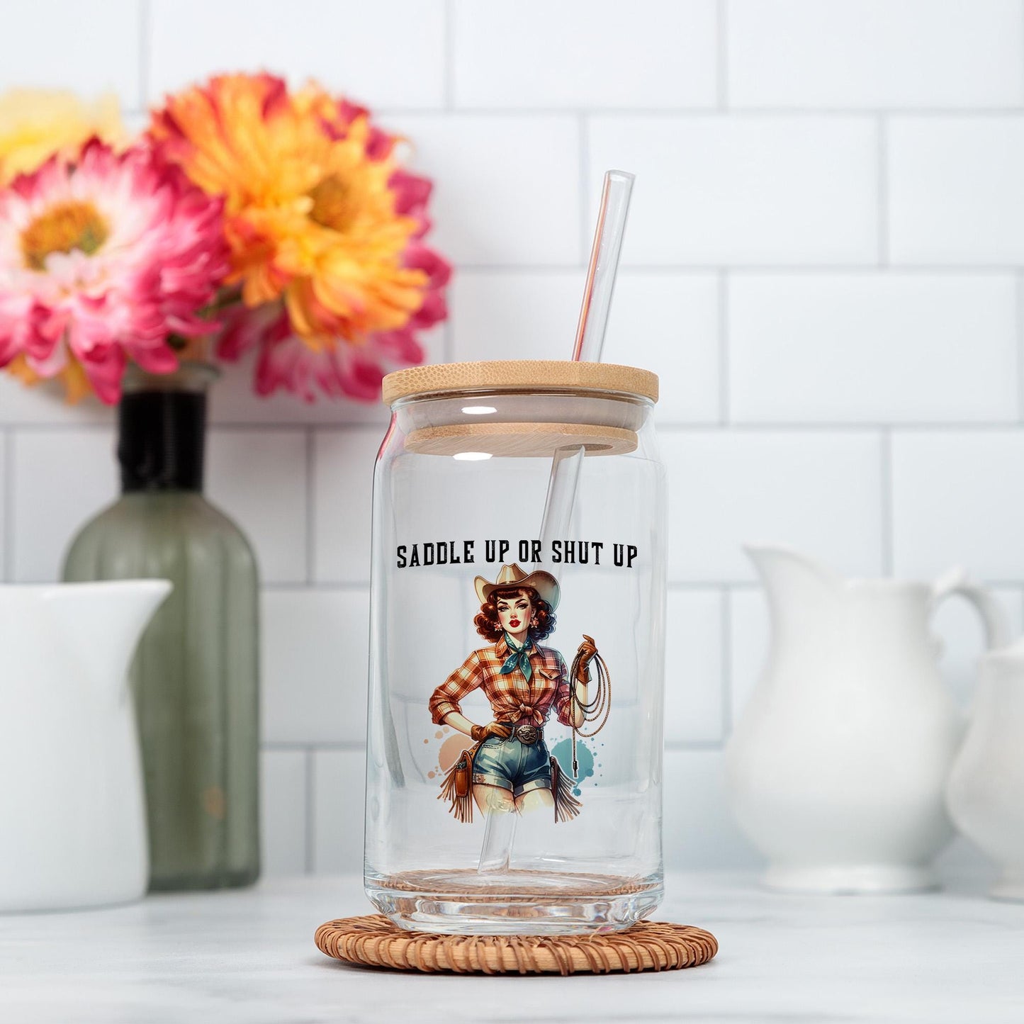 Pin Up Cowgirl PNG Retro