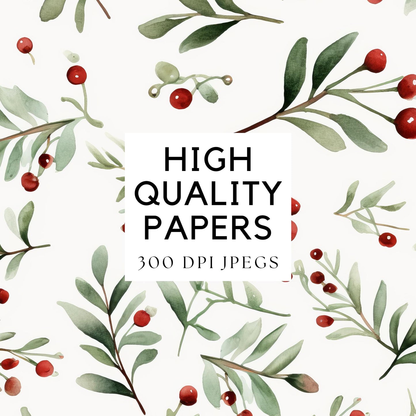 Papeles digitales de muérdago