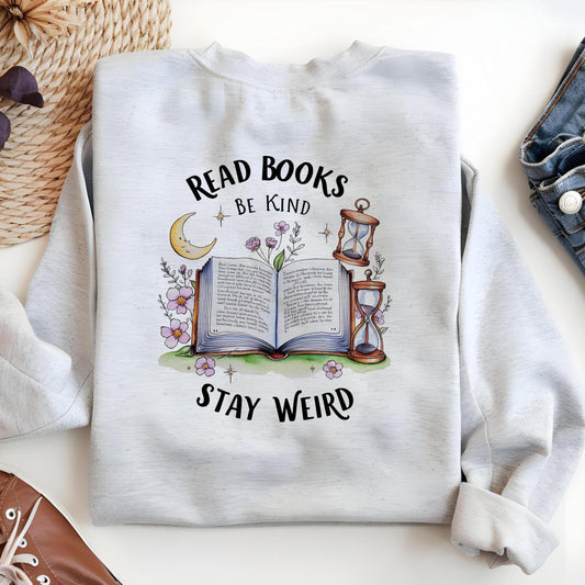 Read Books Be Kind Stay Weird PNG Shirt Design