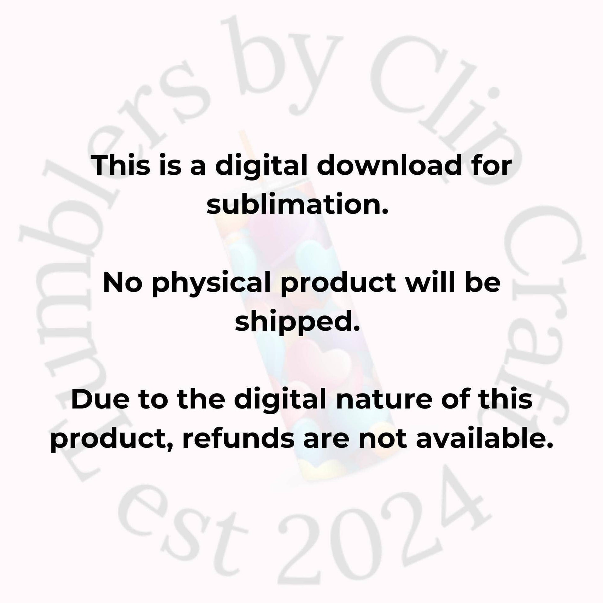 this is a digital download for sublimation no physical product will be shipped due