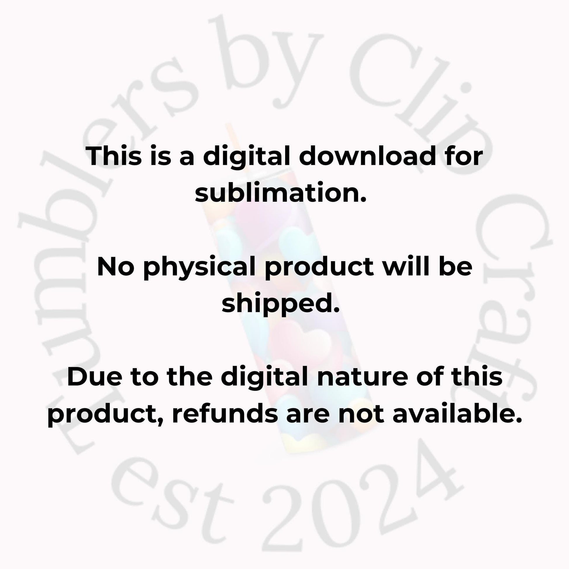 this is a digital download for sublimation no physical product will be shipped due