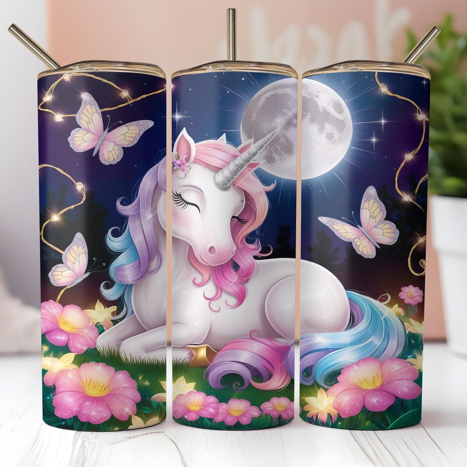 a picture of a unicorn on a table
