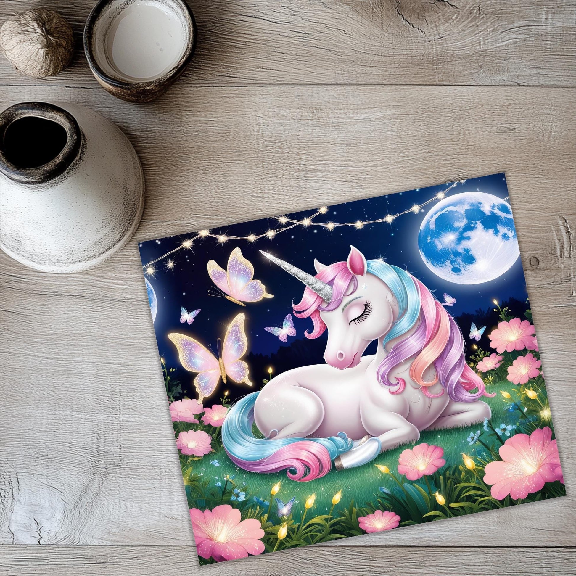 a picture of a unicorn sitting on the ground