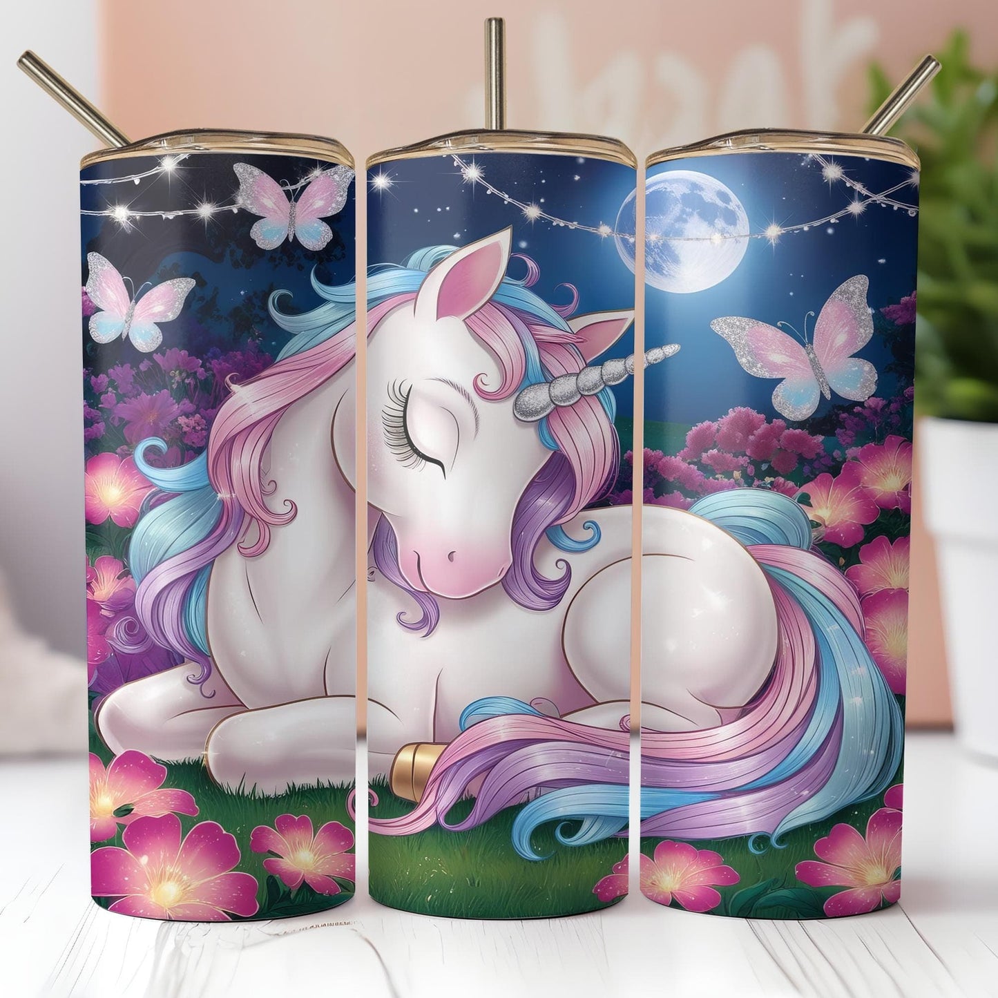 a picture of a unicorn on a table