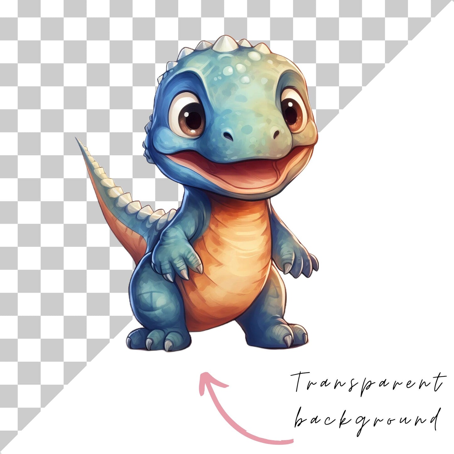 Cute Baby Dino Clipart
