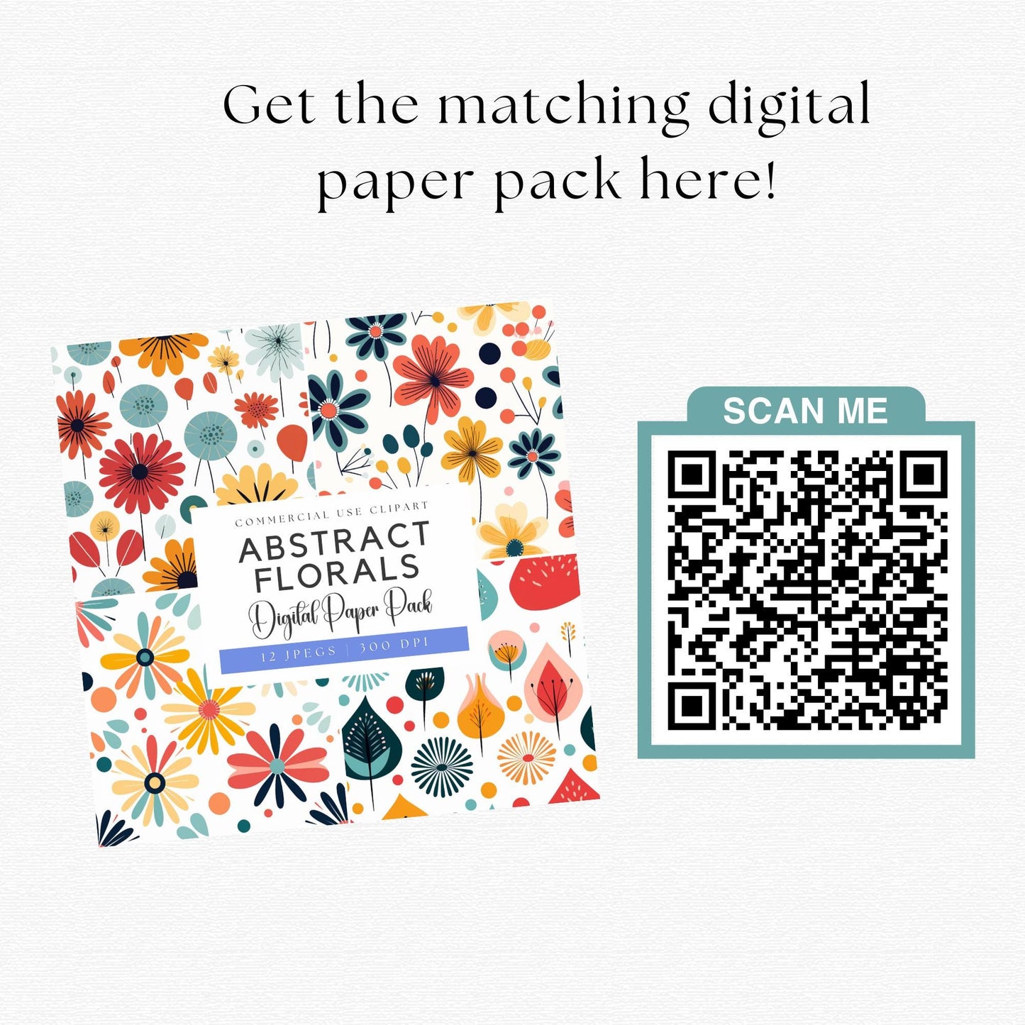 Clipart floral abstracto