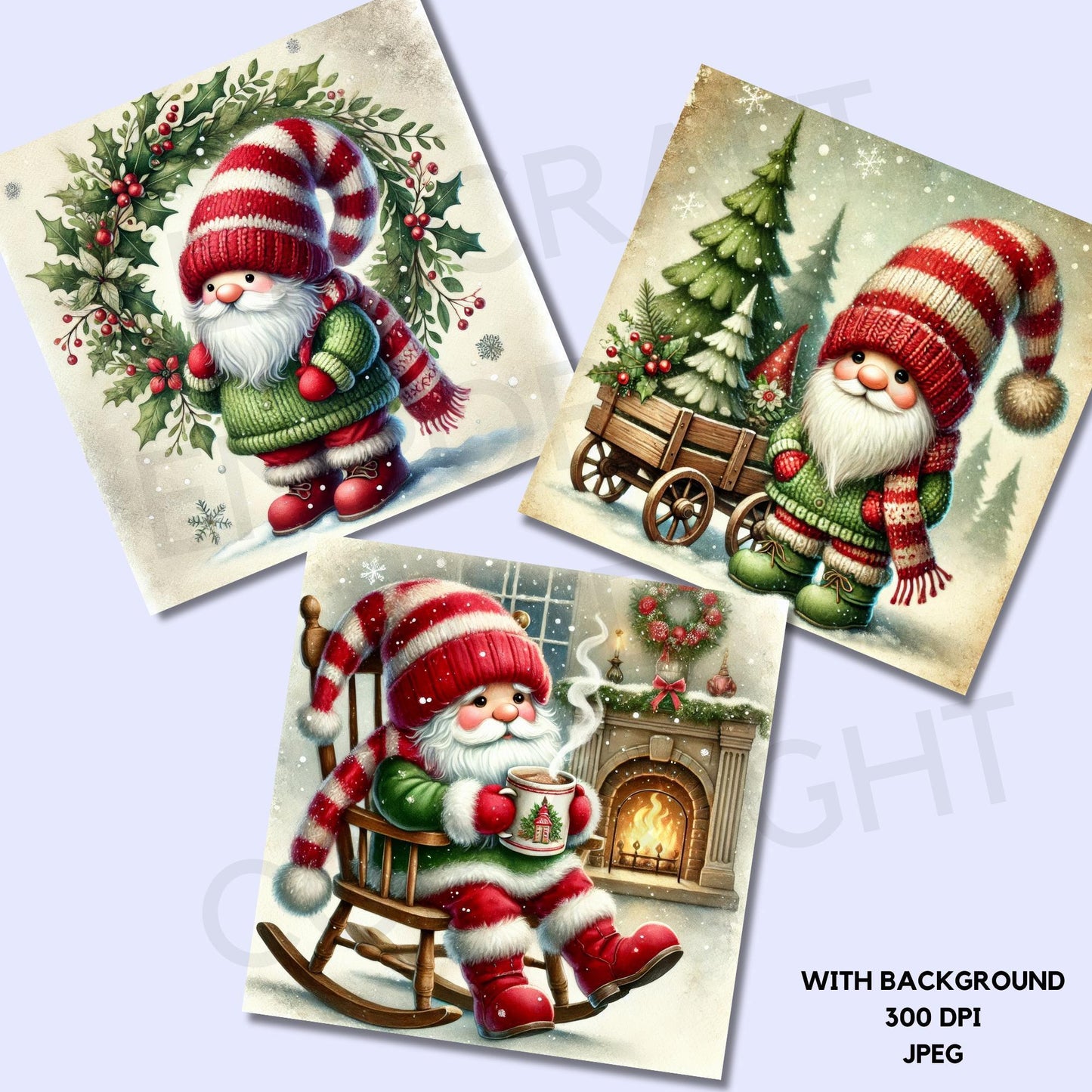 15 Christmas Mailbox Gnome Clipart