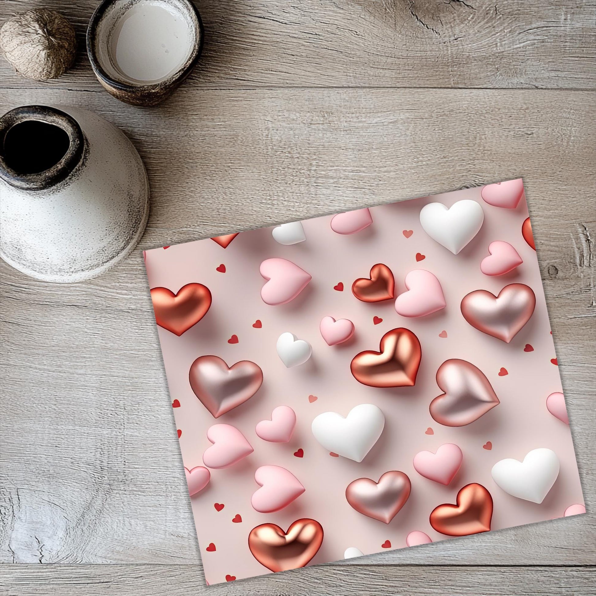 a picture of hearts on a pink background