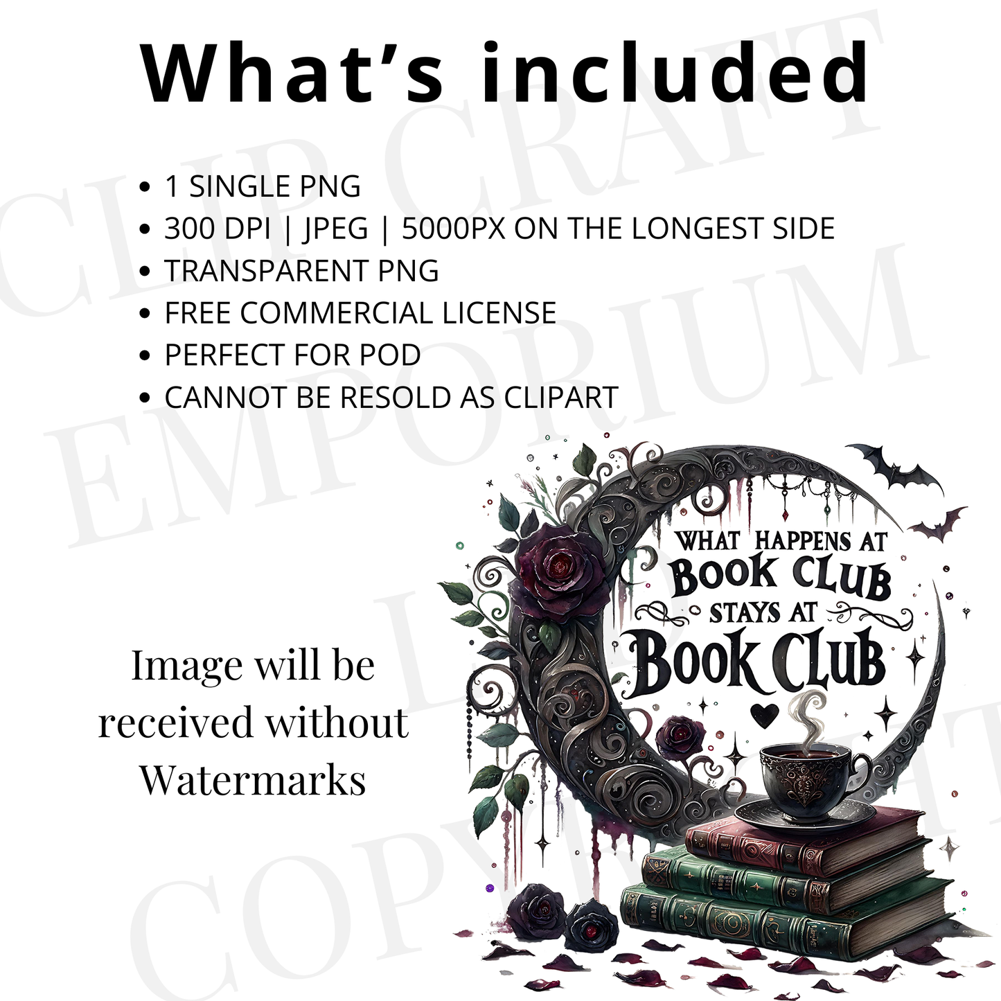 What Happens in Book Club PNG – Funny Romance Book Lover Sublimation Design