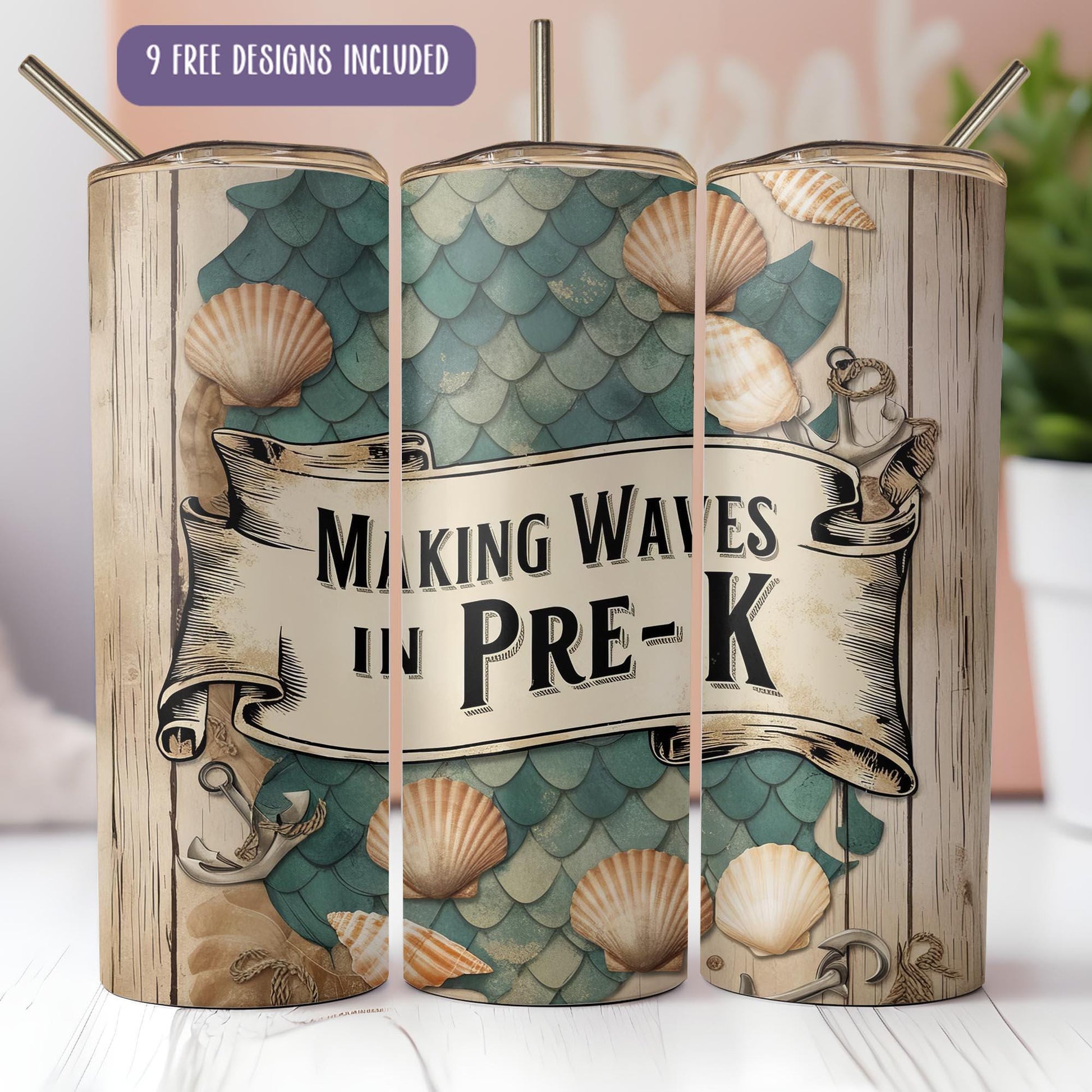 a wooden box with a sign that says making waves in pre - k