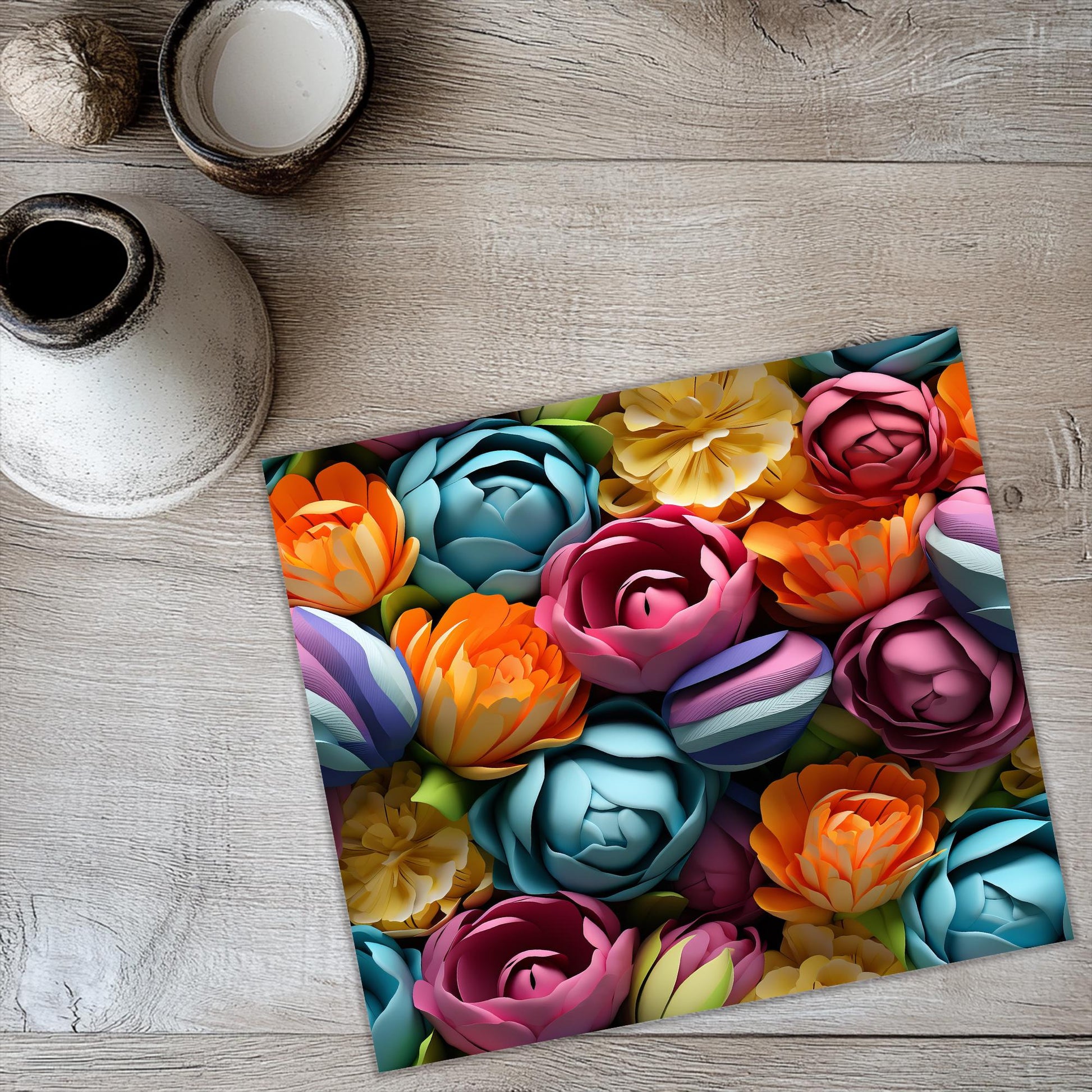 a picture of a bunch of flowers on a table