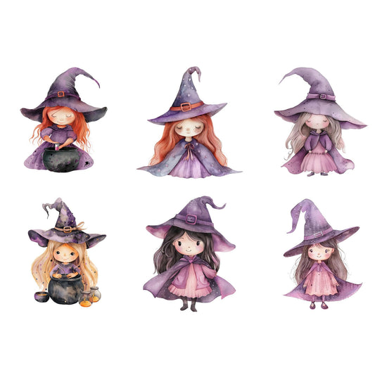 Cute Pastel Witch Clipart