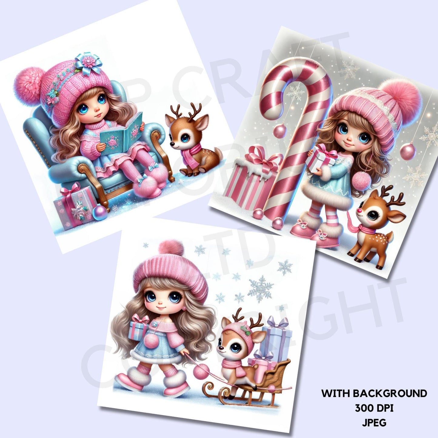 15 Christmas Gnome Girl Clipart