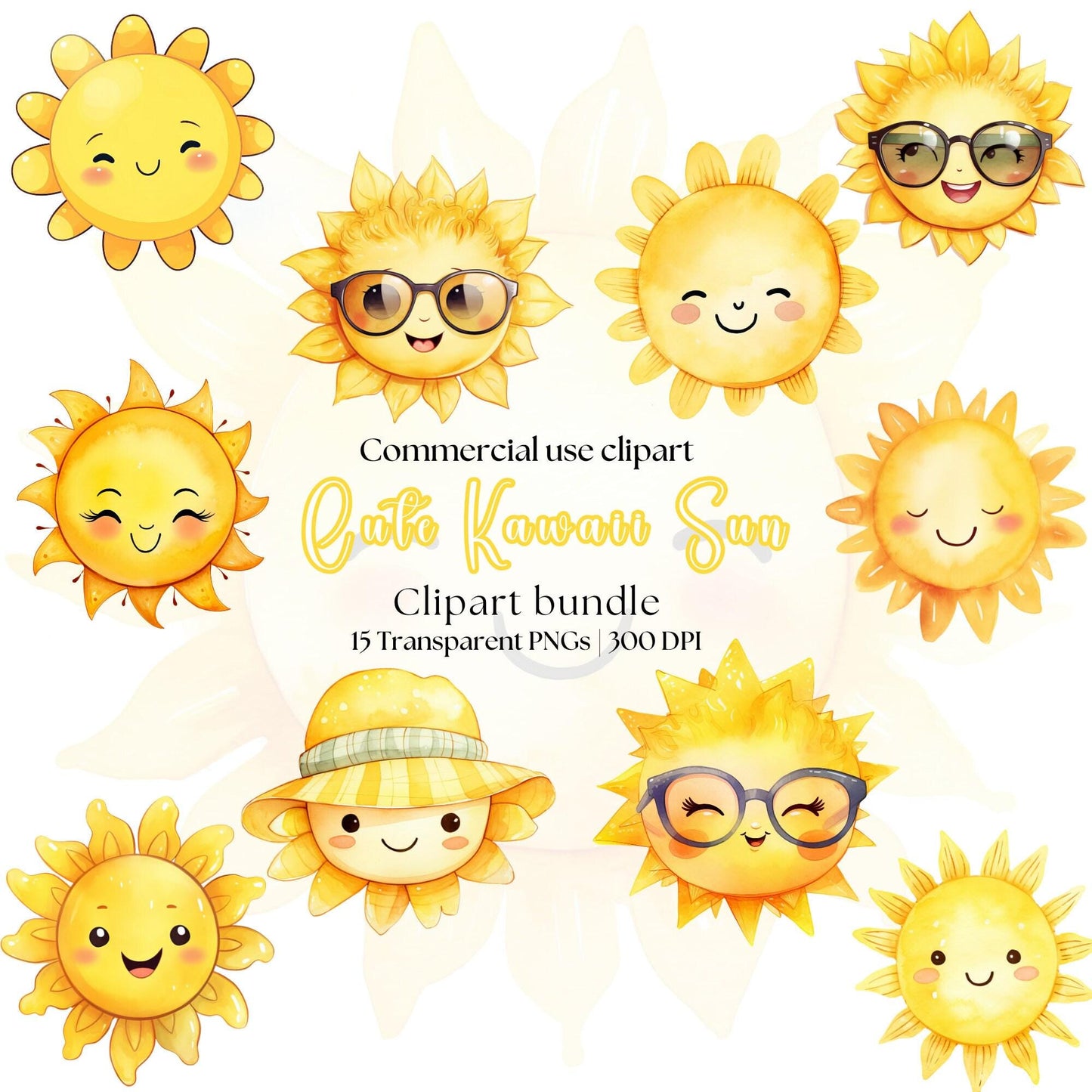 Cute Kawaii Sun Clipart