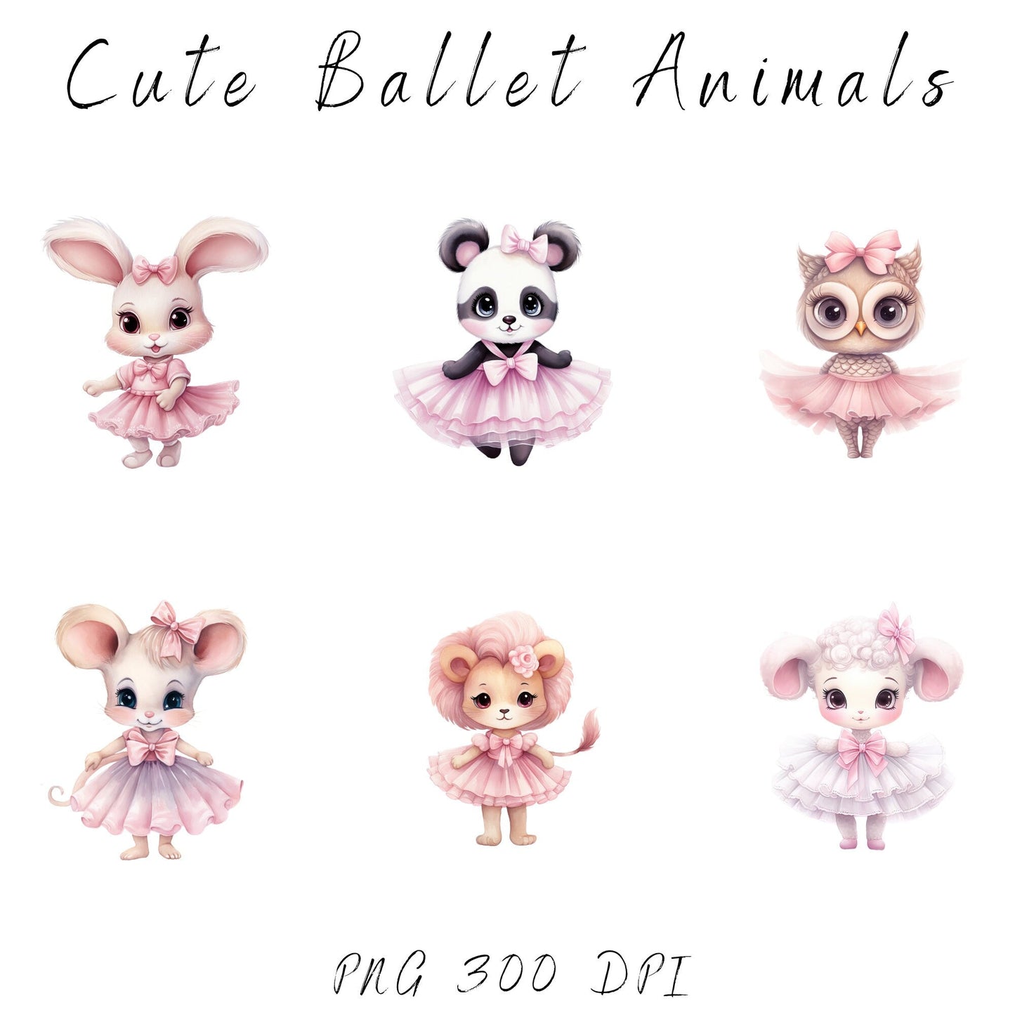 Ballerina Animals Clipart