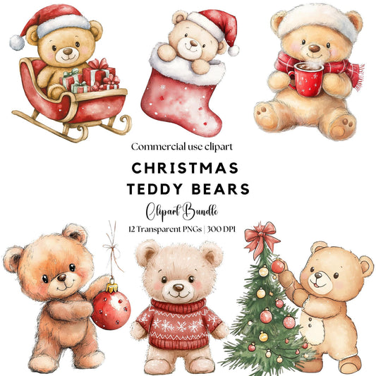 Christmas Teddy Bear Clipart