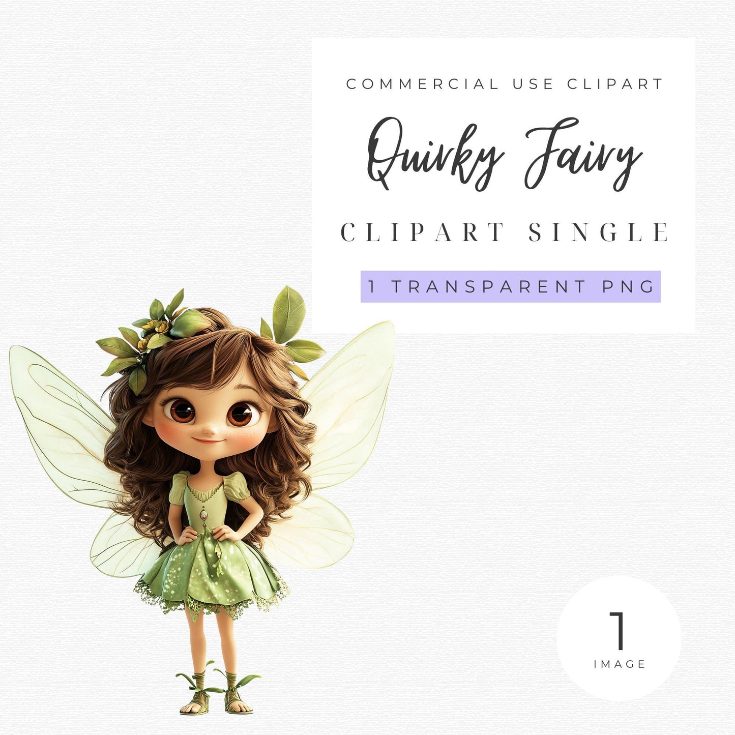 Quirky Fairy Clipart Single