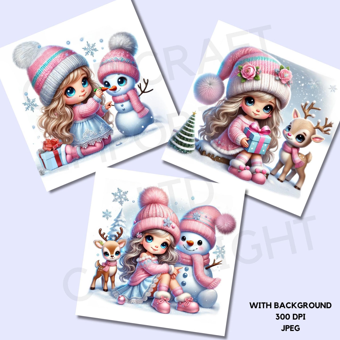 15 Christmas Gnome Girl Clipart